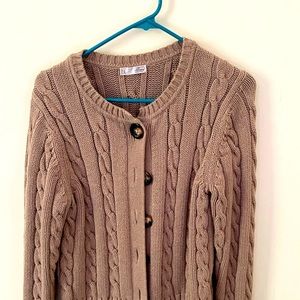 Brown Crocheted Sweater